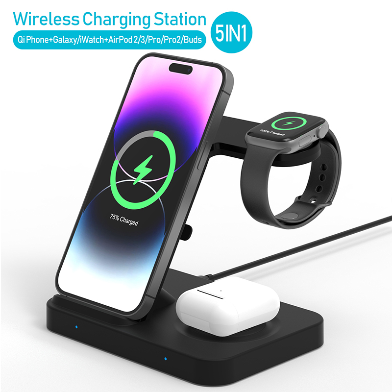 5-in-1 Apple Wireless Charger Dock Stand