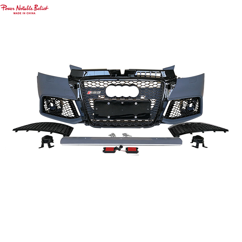 RS3 Auto Body kit For Audi A3 S3 8P bumper with grill front lip Sedan Hatchback