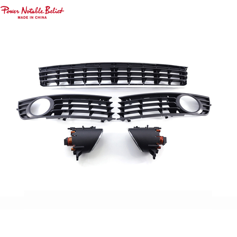 RS4 B6 LED Front Fog lamp grill for Audi A4 S4 sline honeycomb Sline 01-04