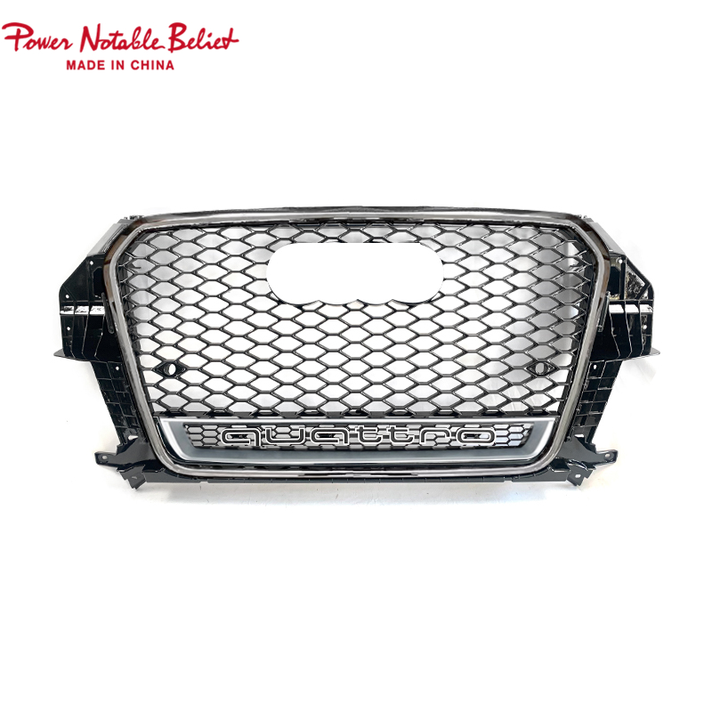 RSQ3 SQ3 style front honeycomb grille for Audi Q3 SQ3 2013-2015 upgrade grill