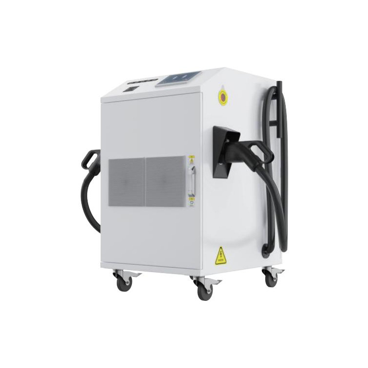 This charger pile adopts mobile design, with 4 universal wheels, more ﬂexible in application.