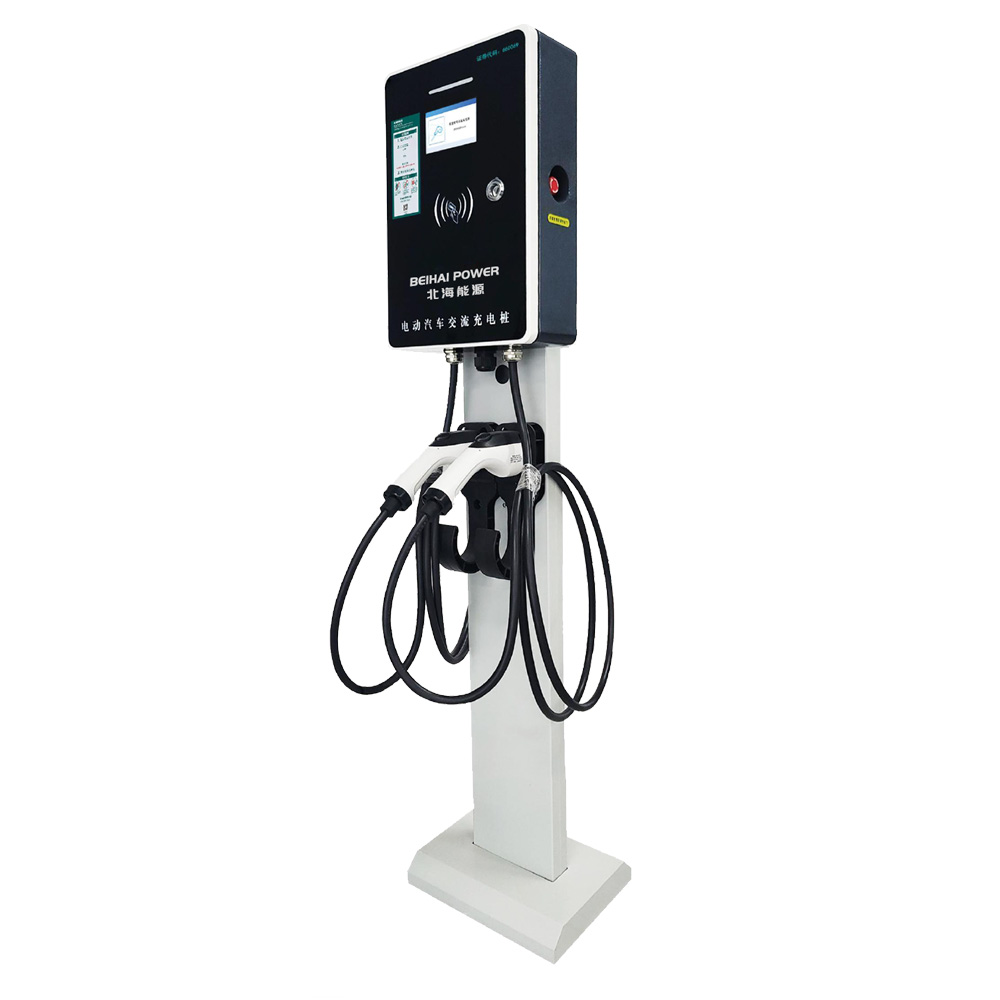 Commercial 44kw Floor Mounted Charging Station Type2 <a href='/ac-electric-car-charger/'>AC Electric <a href='/car-charger/'>Car Charger</a></a> 380V 32A AC EV Charger with Dual Charging Gun