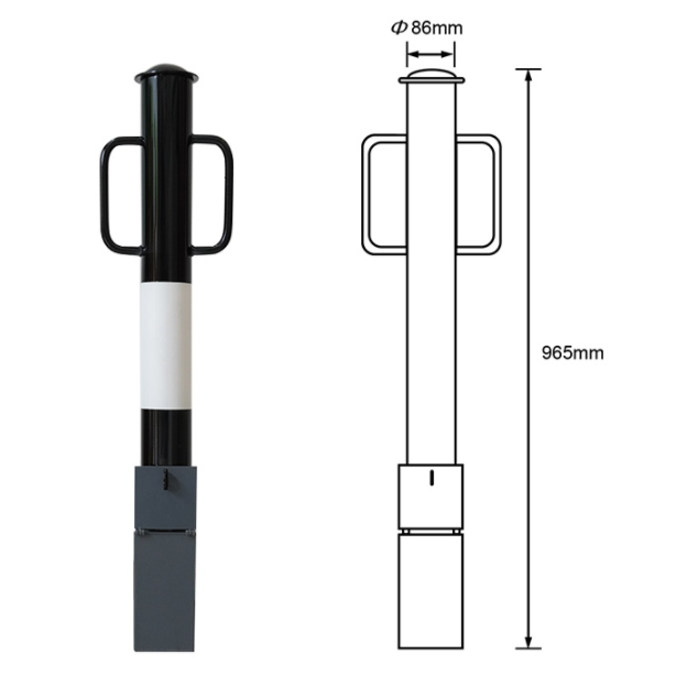 Manually Detachable Removable Parking Post Bollard