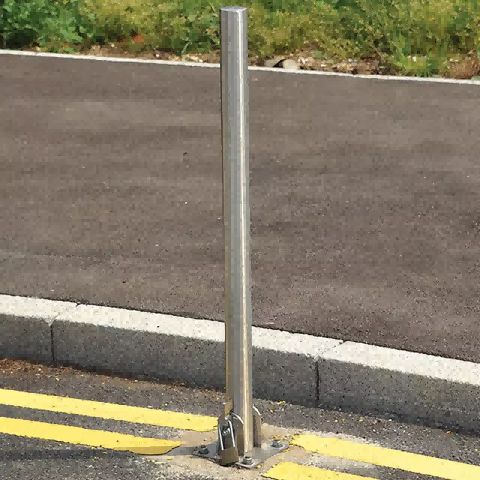  Fold Down Steel Post Collapsible Lockable Parking Post