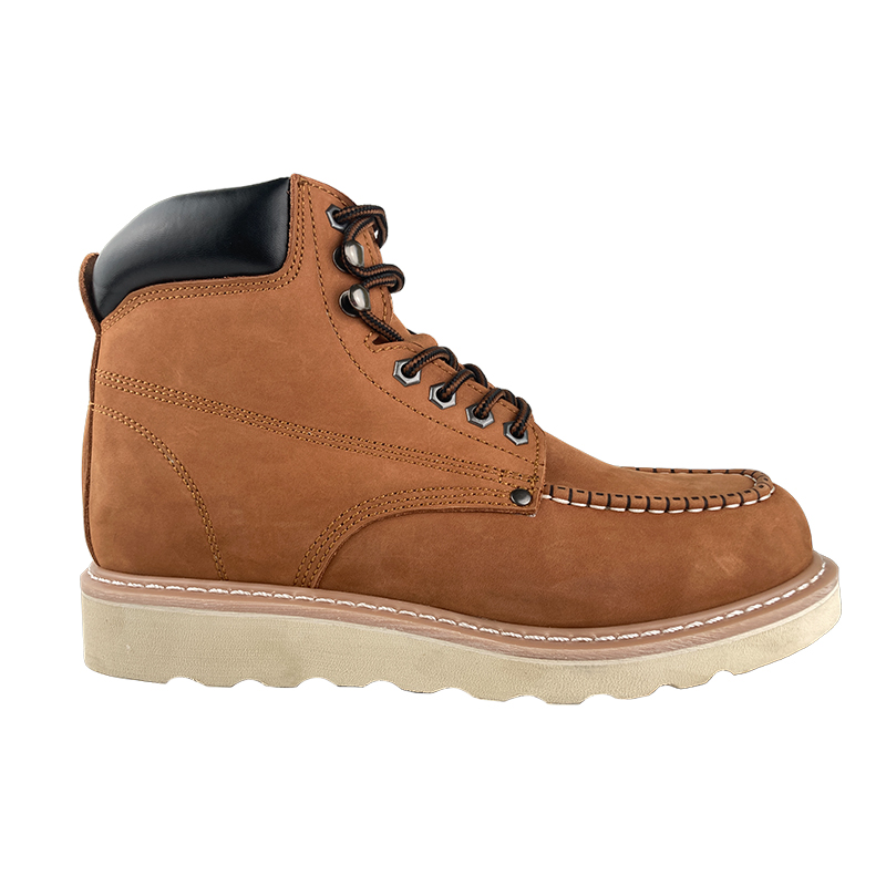 Goodyear Welt Safety Nubuck Cow <a href='/leather-shoes/'>Leather Shoes</a> with Protection Toe