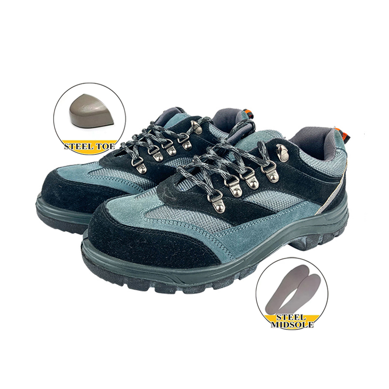 Summer Low-cut PU-sole Safety <a href='/leather-shoes/'>Leather Shoes</a> with Steel Toe and Midsole