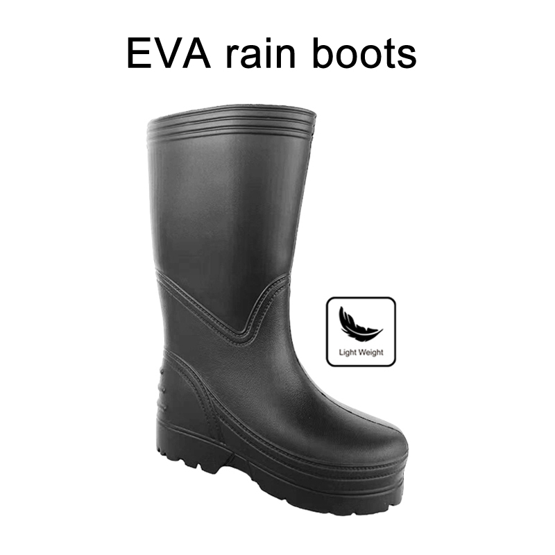 Men's Tall Waterproof Wide Width Knee High Rain Boots EVA