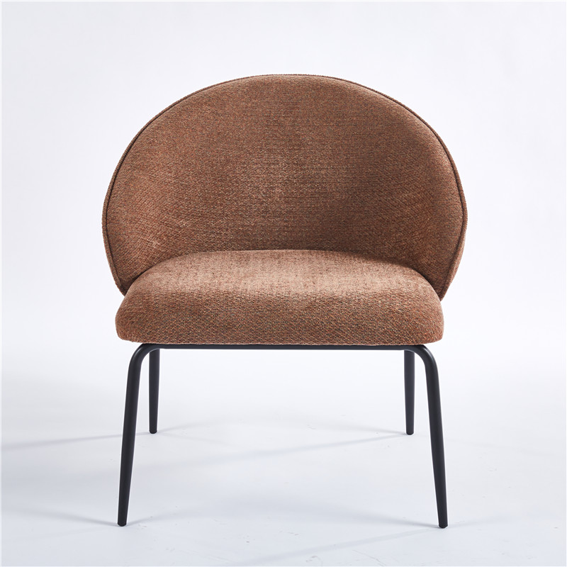 Barbara <a href='/lounge-chair/'>Lounge Chair</a> Upholstered Seat with KD Metal Frame.