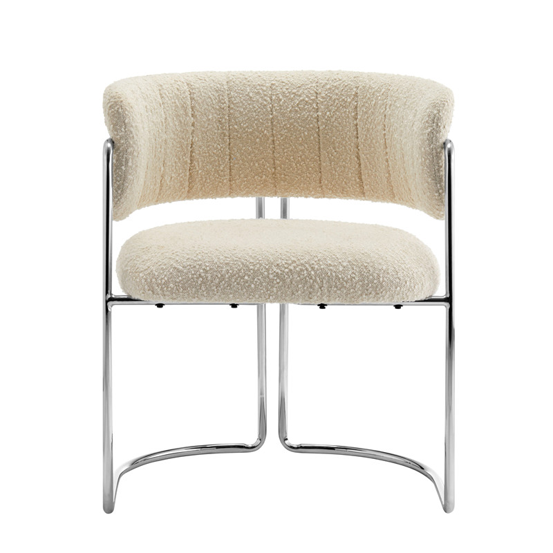 Paddy <a href='/dining-chair/'>Dining Chair</a> Upholstered Back and Seat with Metal Legs