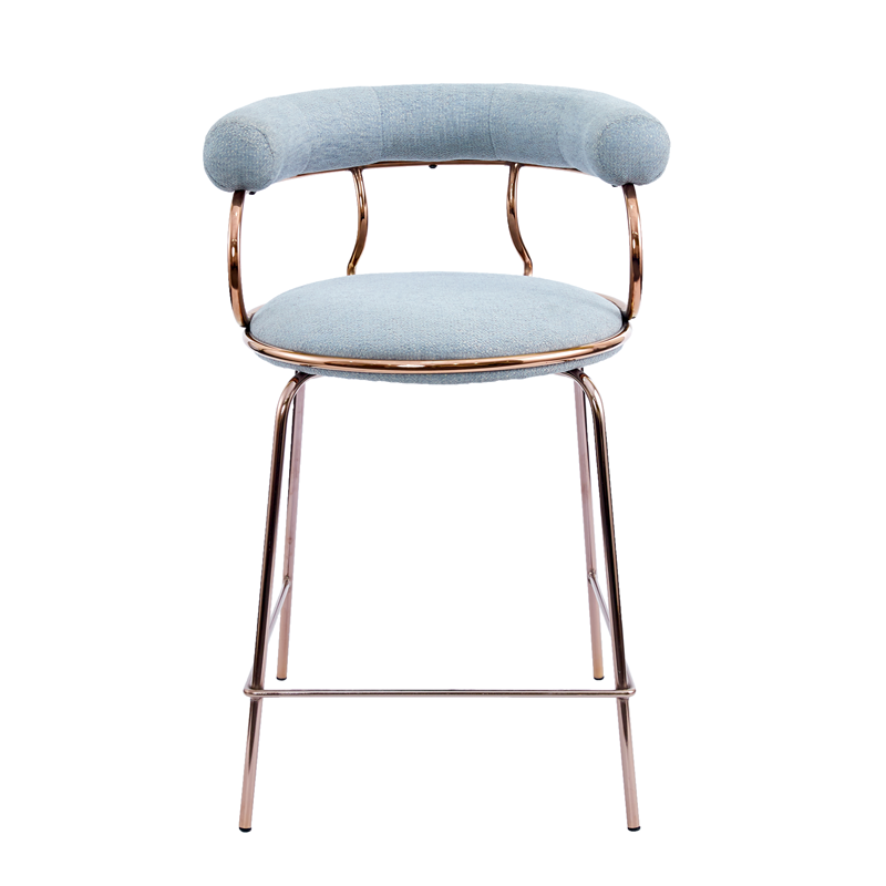 Mimi <a href='/counter-chair/'>Counter Chair</a> Upholstered Seat with Metal Frame.