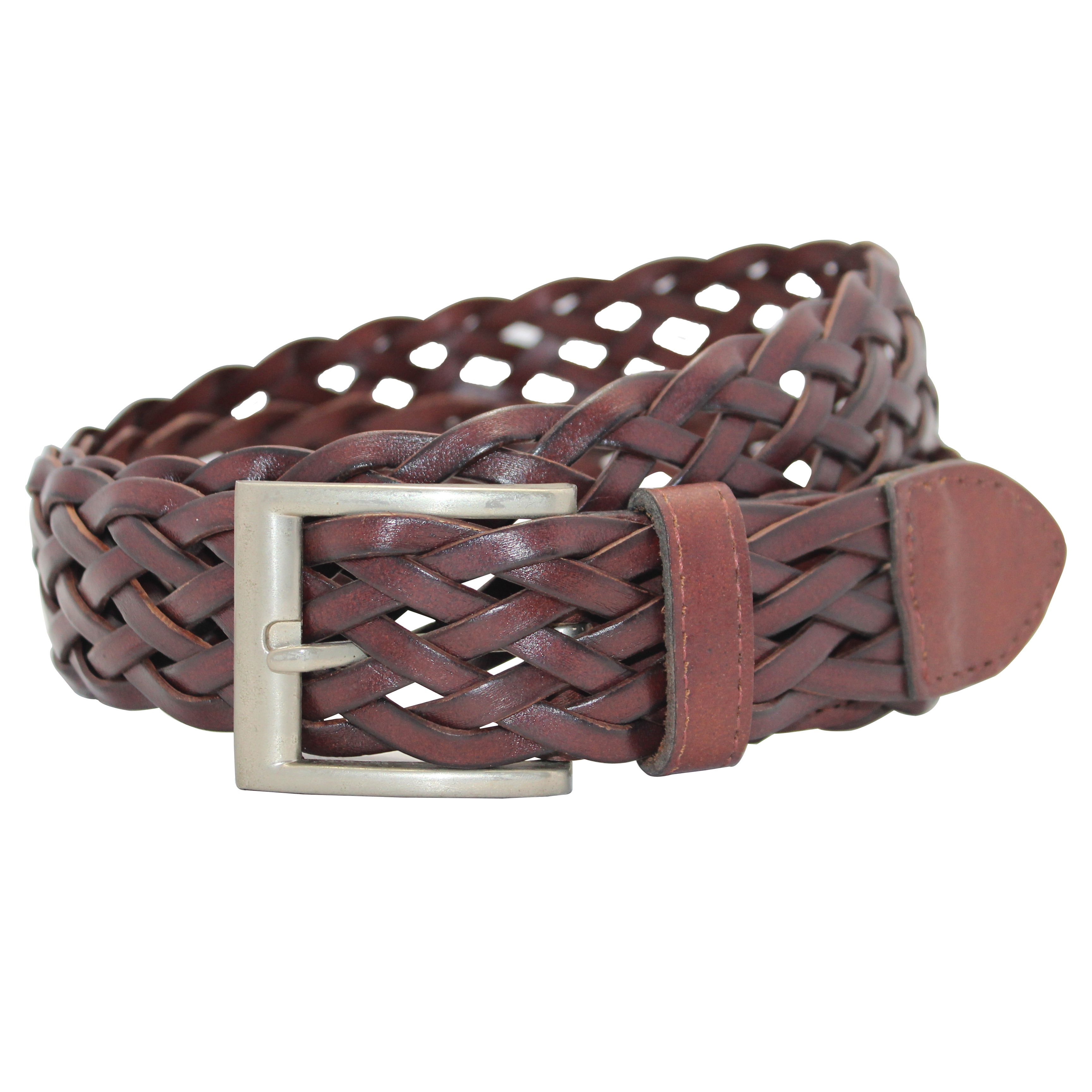 Simple Leather Belt with Engraved Buckle 35-13060