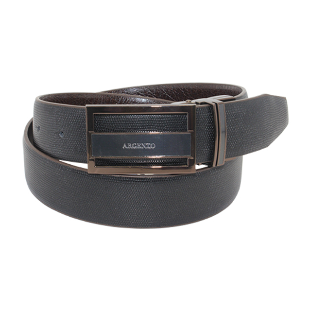 Custom Logo OEM Pin Buckle Belt Men Cowhide <a href='/genuine-leather-belt/'>Genuine <a href='/leather-belt/'>Leather Belt</a></a>s Rotatable Reversible Double Side Business Dress Belt