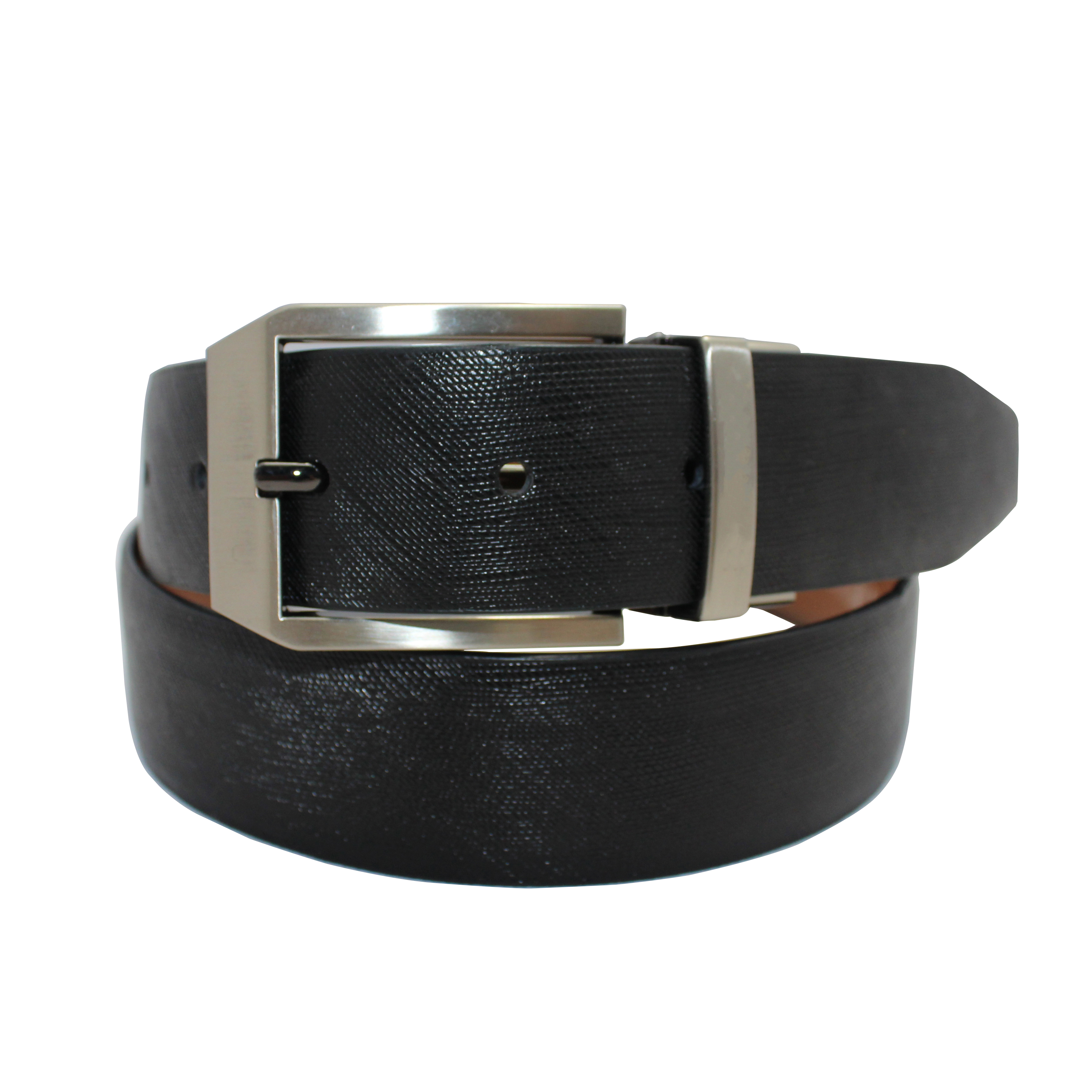 Reversible Fabric Belt with Geometric Patterns