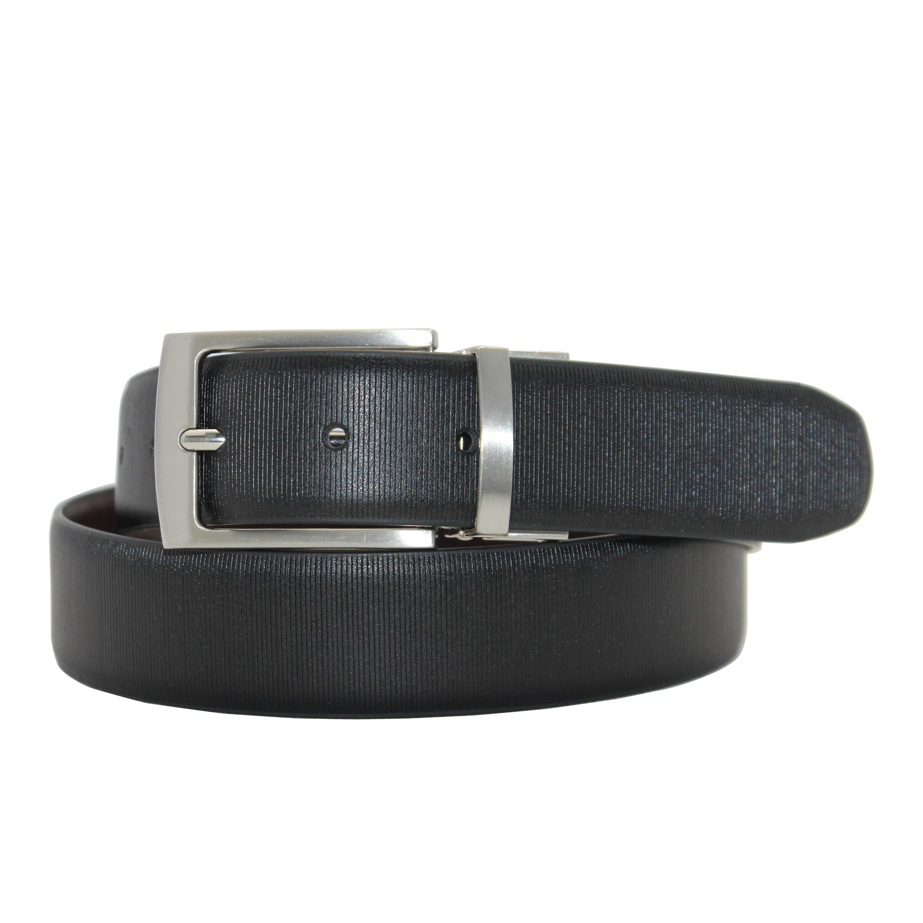 Embellished Suede Reversible Belt with Metal Accents 35-23425