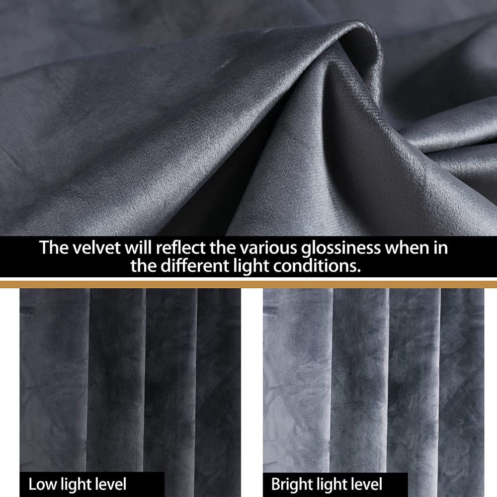 Velvet blackout curtain