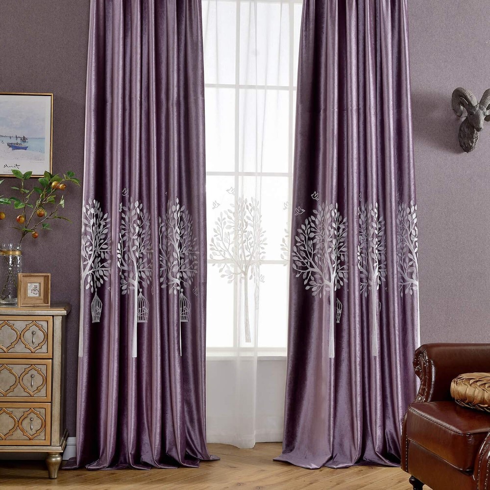 Embroidered Grommet Curtains (3)