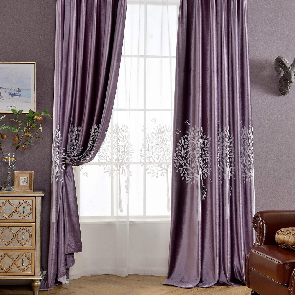 Embroidered Grommet Curtains (4)