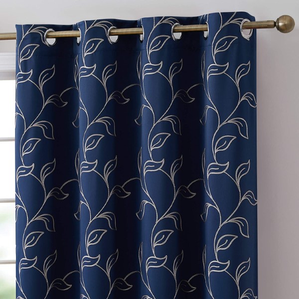 Wholesale Floral Decorative Embroidered Pattern Thermal Insulated Blackout Room Darkening Energy Savings Soundproof Window <a href='/curtain/'>Curtain</a>