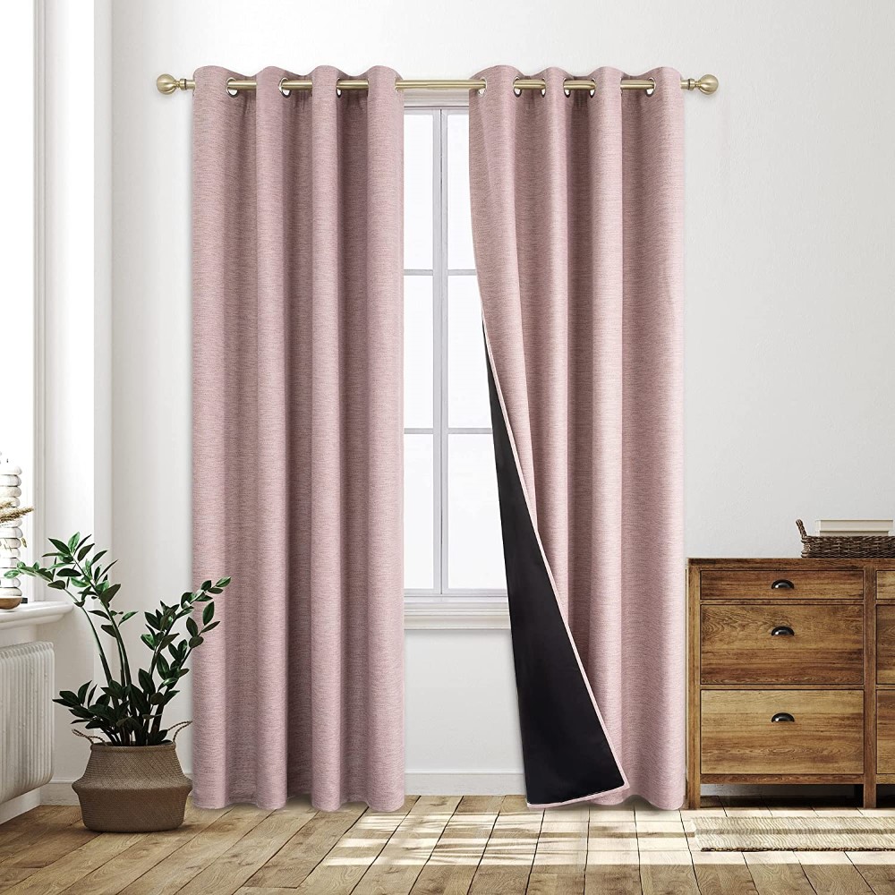 Faux Linen Blackout Curtain (11)