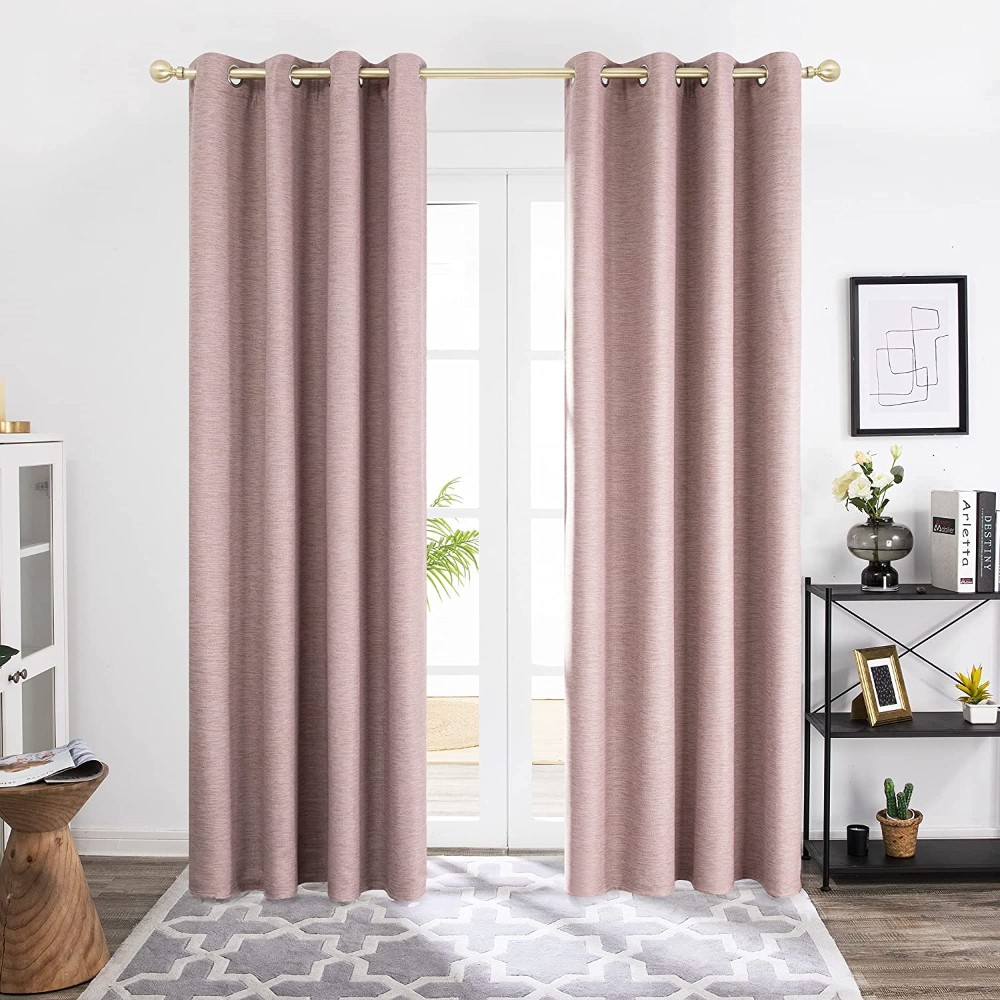 Faux Linen Blackout Curtain (8)