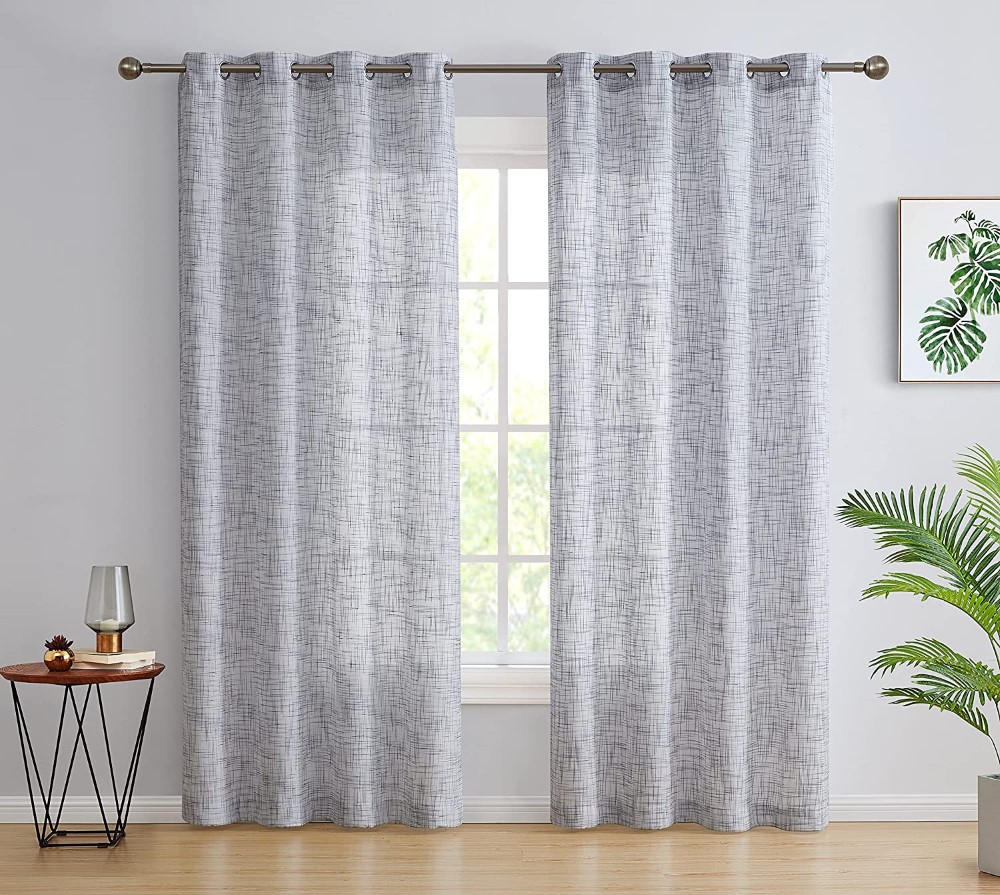 Faux Linen Sheer Curtain (3)