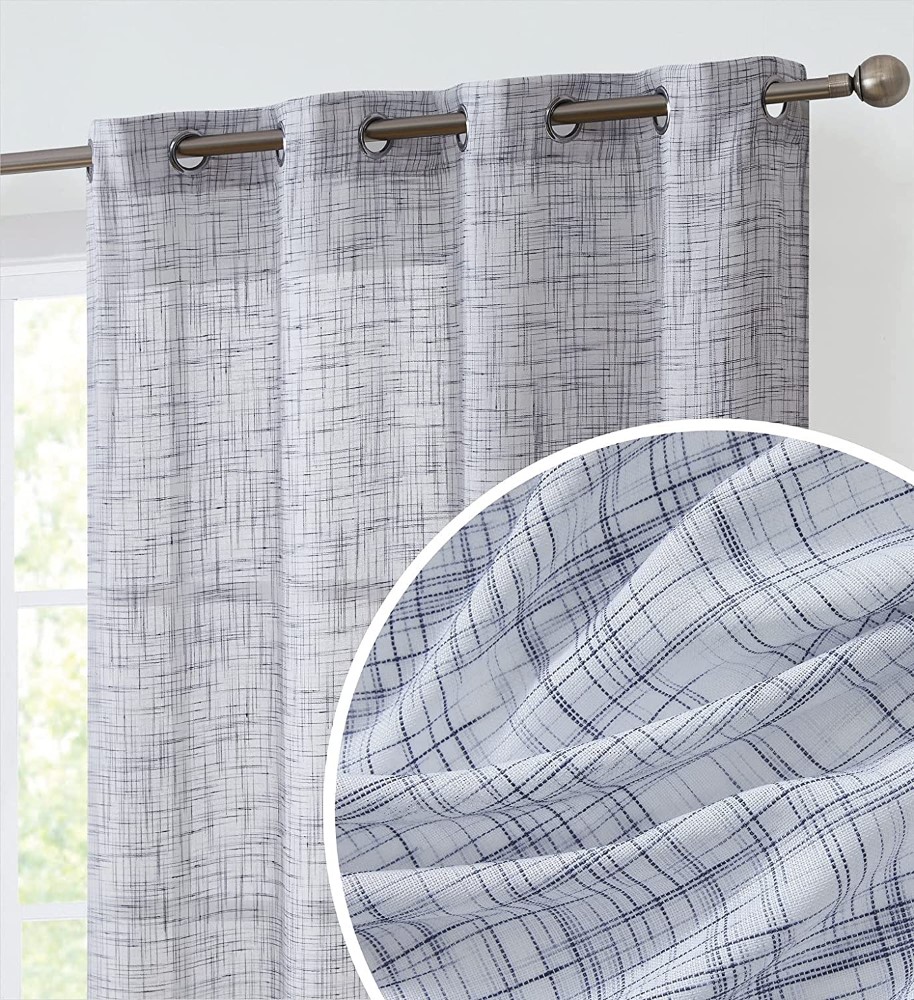 Faux Linen Sheer Curtain (4)