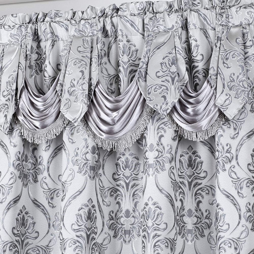 Jacquard Curtain with Valance (1)