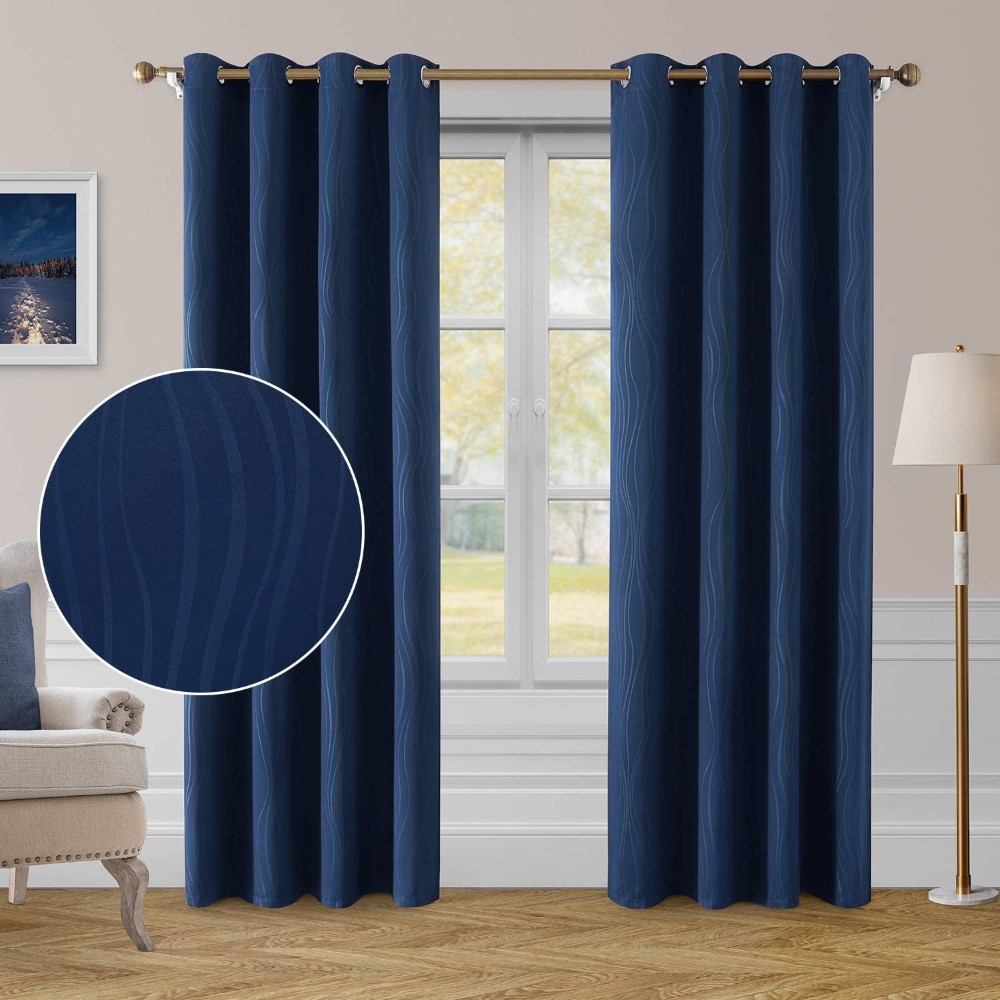 Navy Blue Blackout Curtain (2)