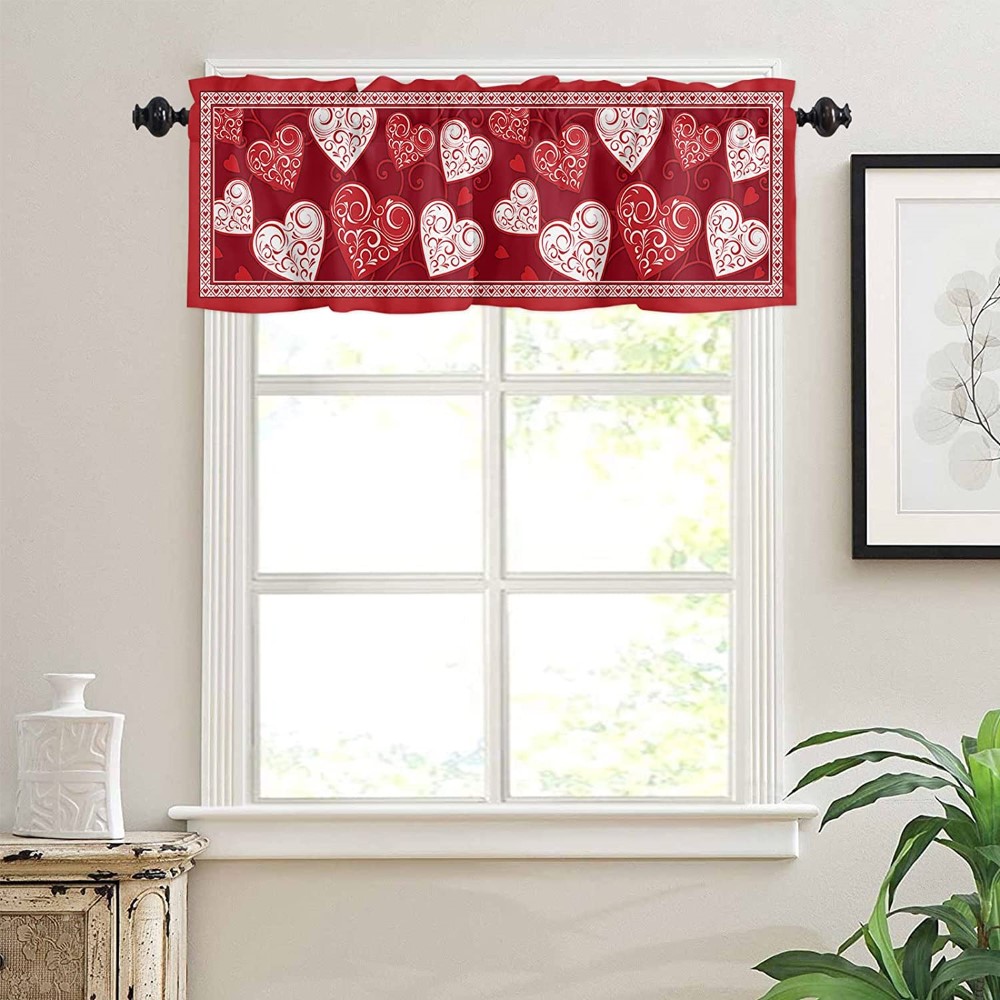 Red Curtain Valance (1)