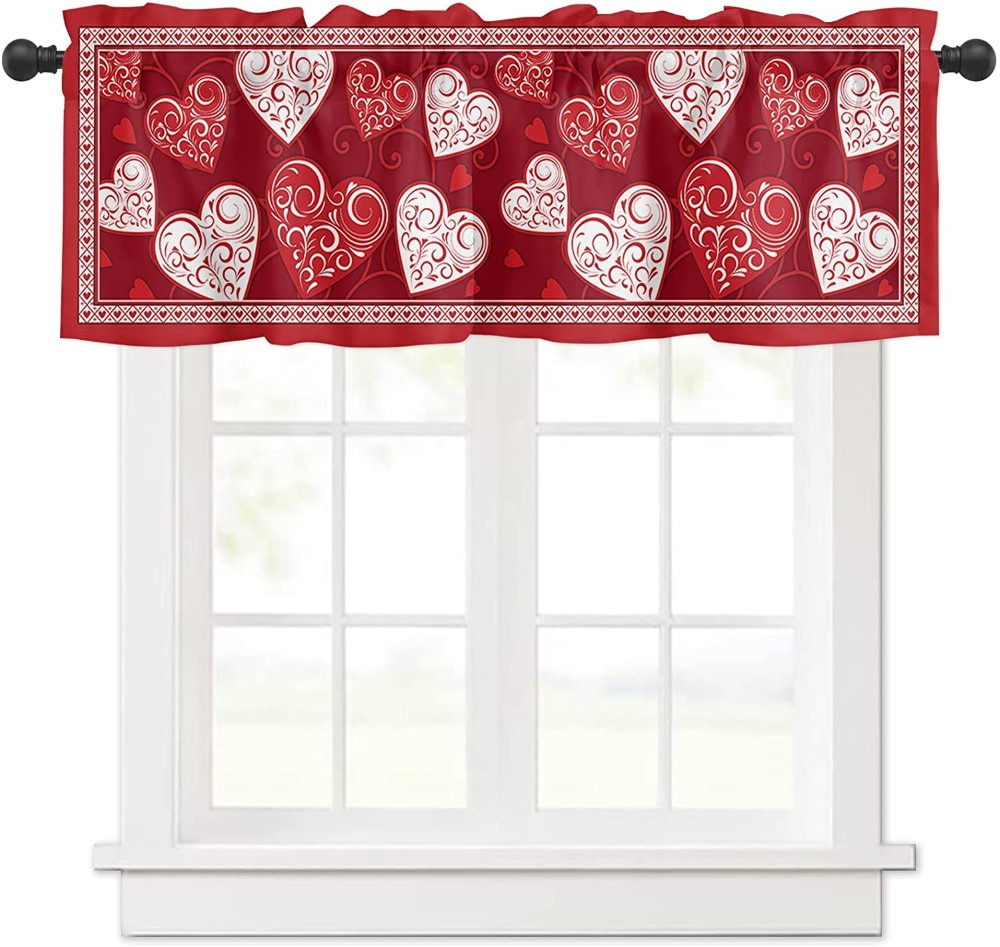 Red Curtain Valance (2)
