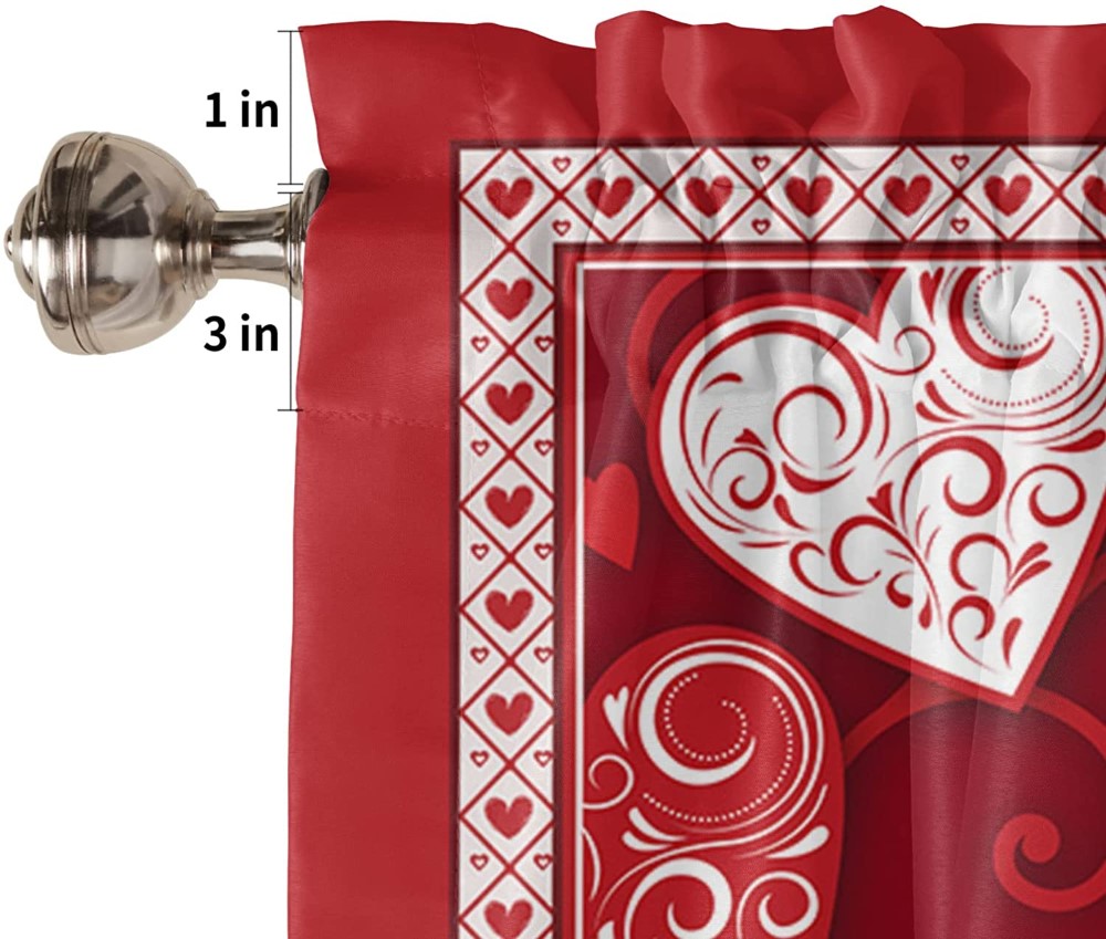 Red Curtain Valance (4)