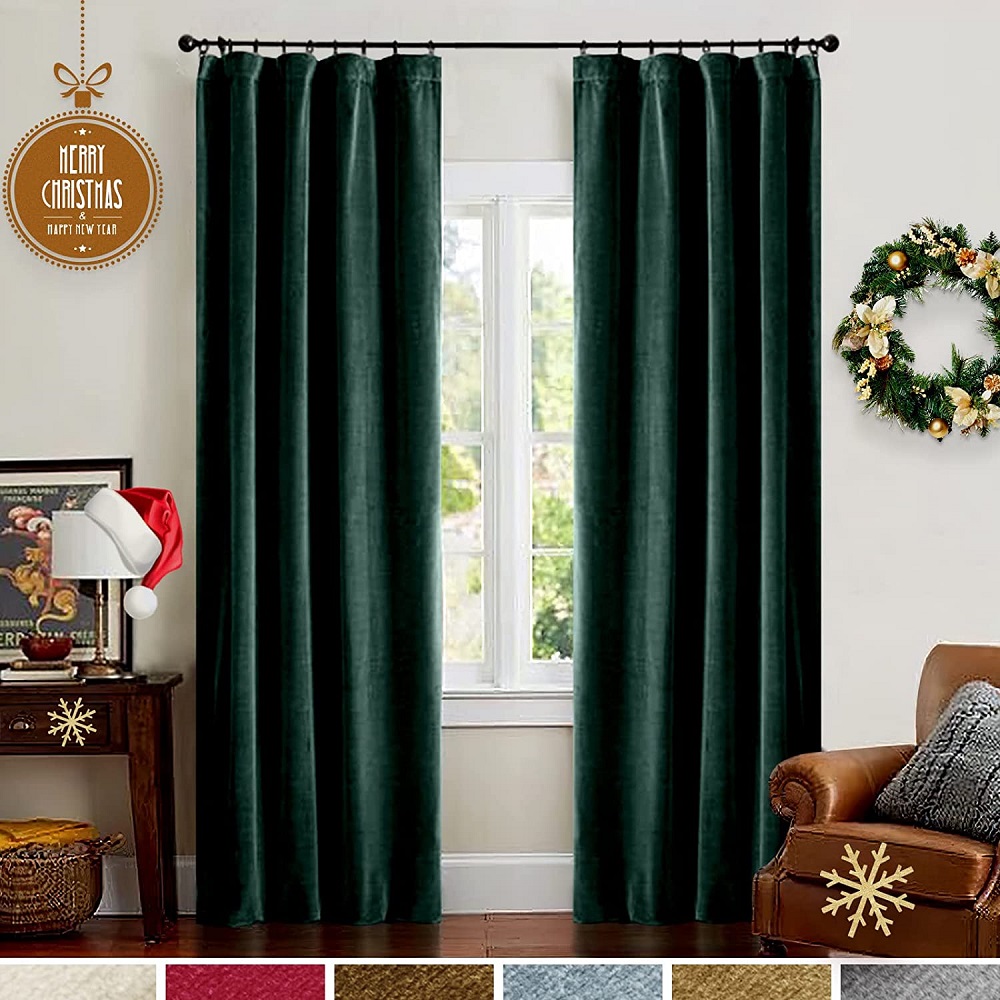 Velvet curtain for living room