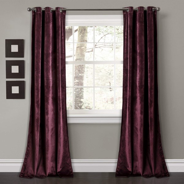 Luxury Super Soft Window <a href='/curtain/'>Curtain</a> Set Noise Reduce Home Bedroom Navy Curtain Panel Drapes 