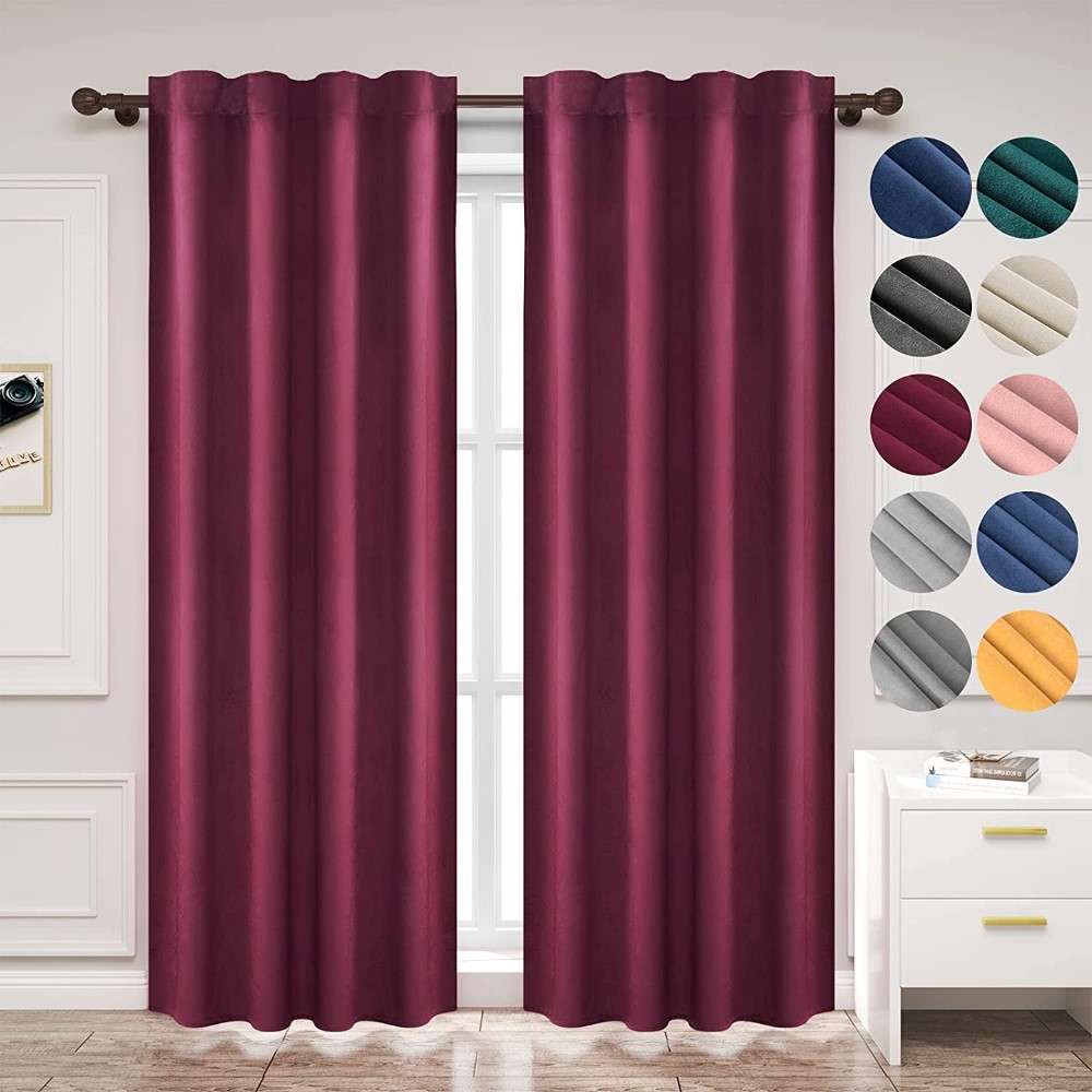 New <a href='/curtain/'>Curtain</a> Designs Living Room Polyester Solid Super Soft Velvet Blackout Window Curtain for Home Furnishing