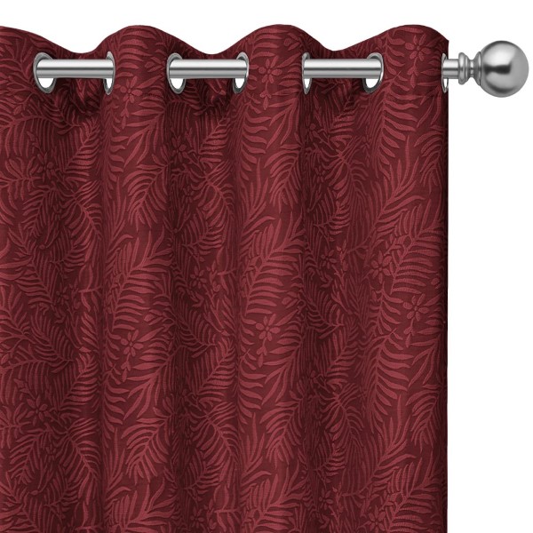 Dairui Tex Jacquard Woven <a href='/blackout-curtains/'>Blackout <a href='/curtain/'>Curtain</a>s</a> 2 Panel Curtain Set with Stainless Grommet Topper