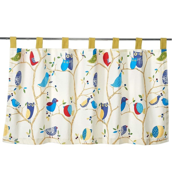 New Cafe Kitchen Children Bedroom Half Valance <a href='/curtain/'>Curtain</a> Pretty Cartoon Owl Pattern Short Window Curtains 