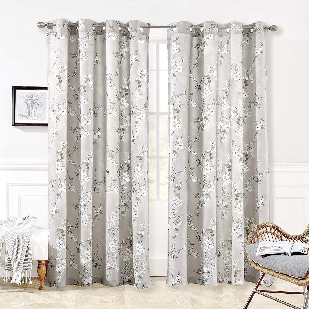 floral printed living room curtain (2)