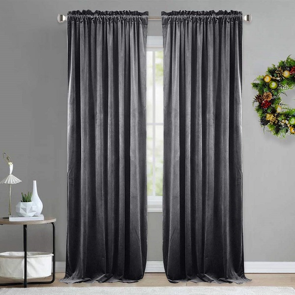 Wholesale Heavy Weight Super Soft Window <a href='/curtain/'>Curtain</a> Treatment Rod Pocket Solid Velvet Curtain