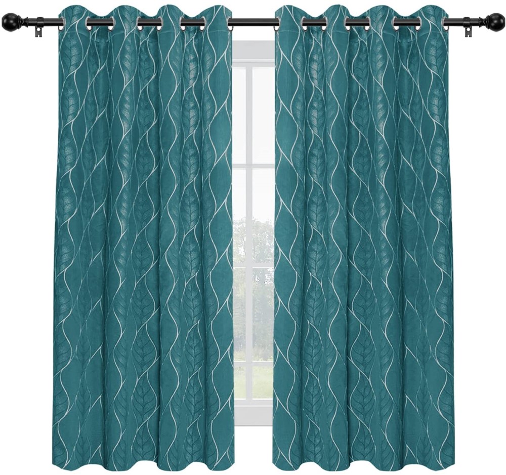 3D Jacquard 100% Blackout <a href='/curtain/'>Curtain</a> Elegant Texture Light Blocking Window Curtain for Living Room