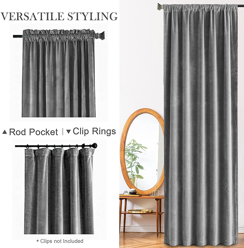 Blackout velvet curtain