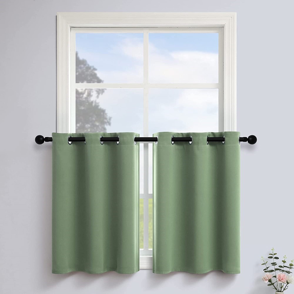 Green Small Half Curtains (1)