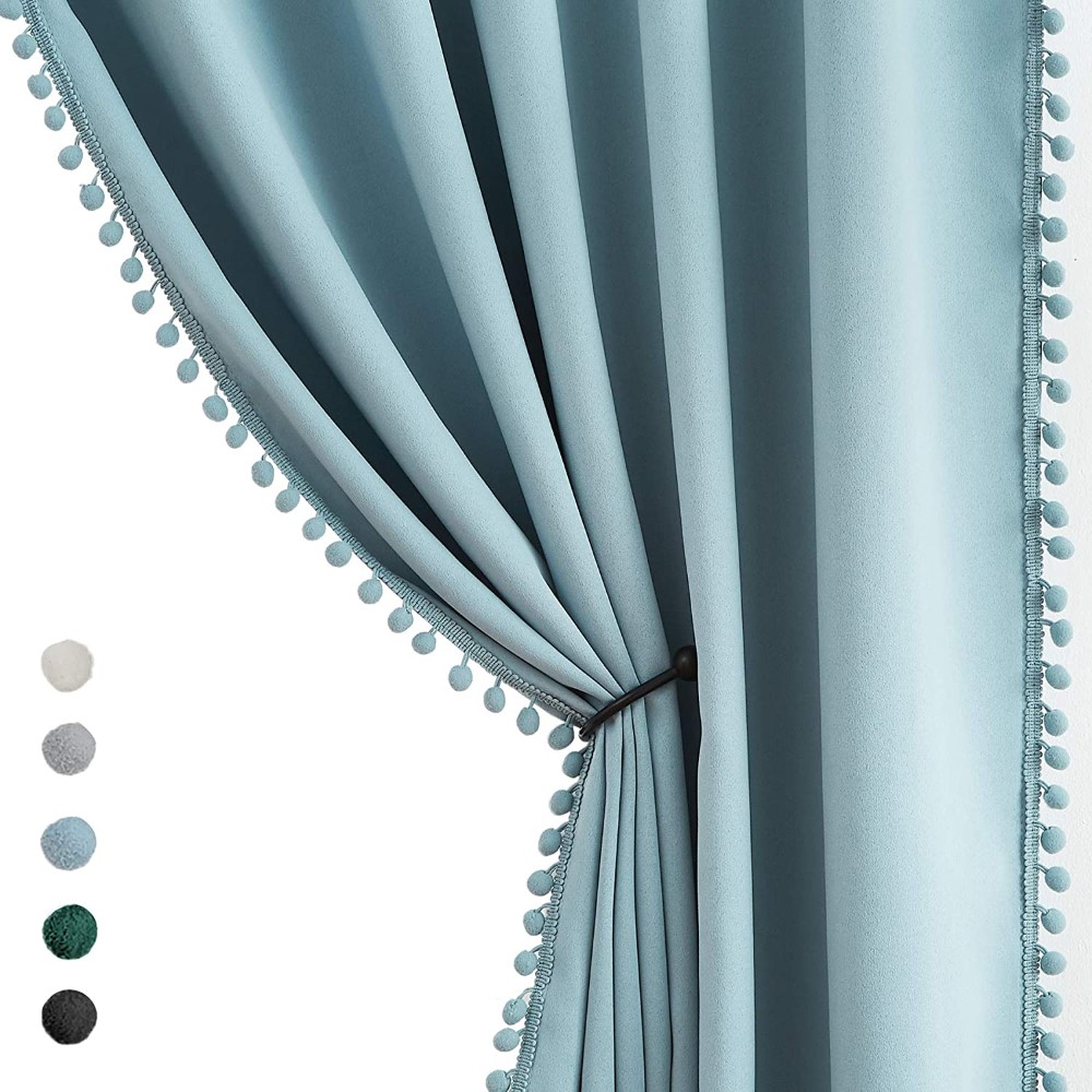 Pom Pom Velvet Blackout Curtain (12)