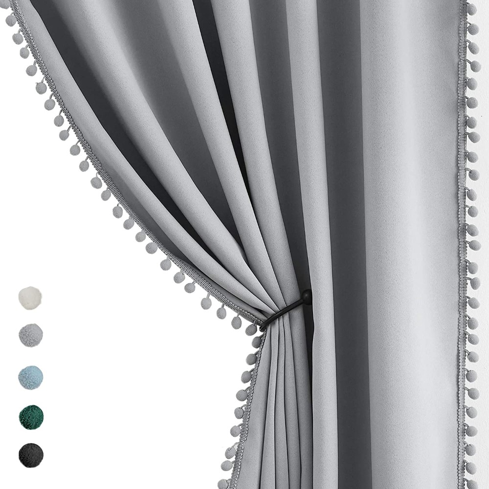 Pom Pom Velvet Blackout Curtain (14)