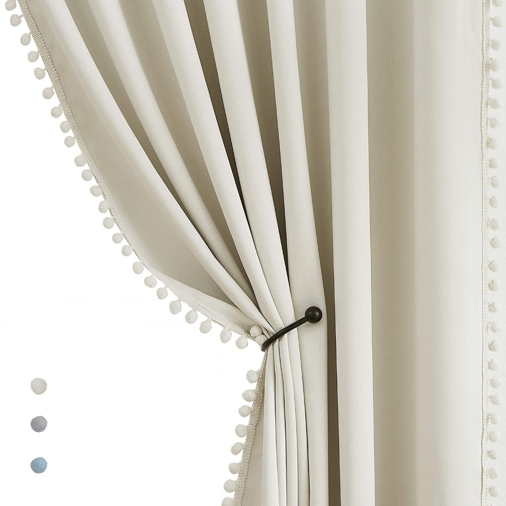 Pom Pom Velvet Blackout Curtain (6)