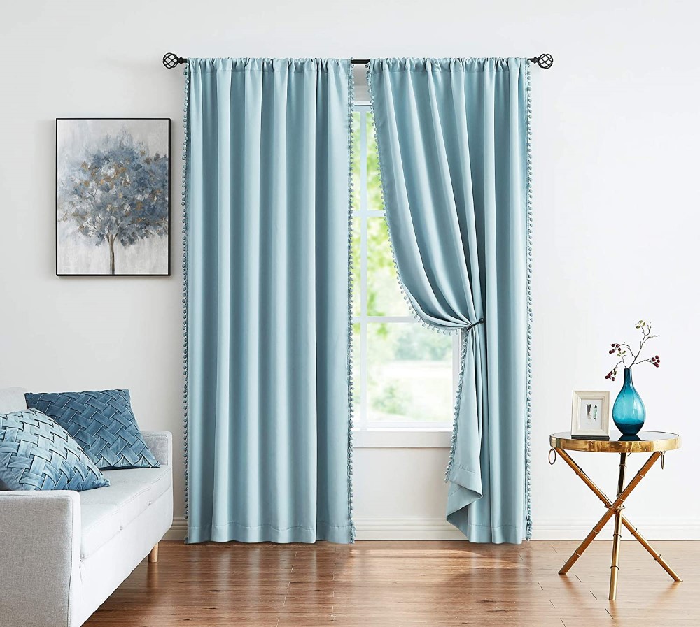 Pom Pom Velvet Blackout Curtain (9)