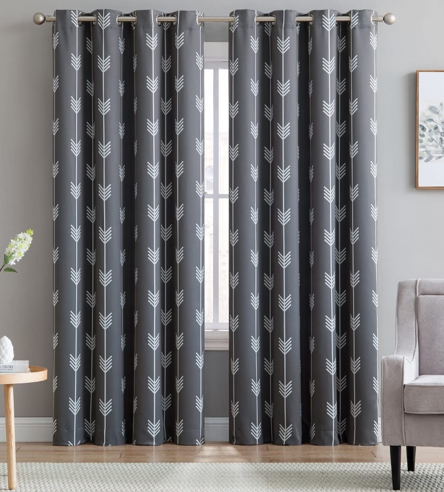 Dairui Textile Thermal Grommet Window <a href='/curtain/'>Curtain</a> Drape Panels  Arrow Printed Blackout Room Darkening Blackout Curtain