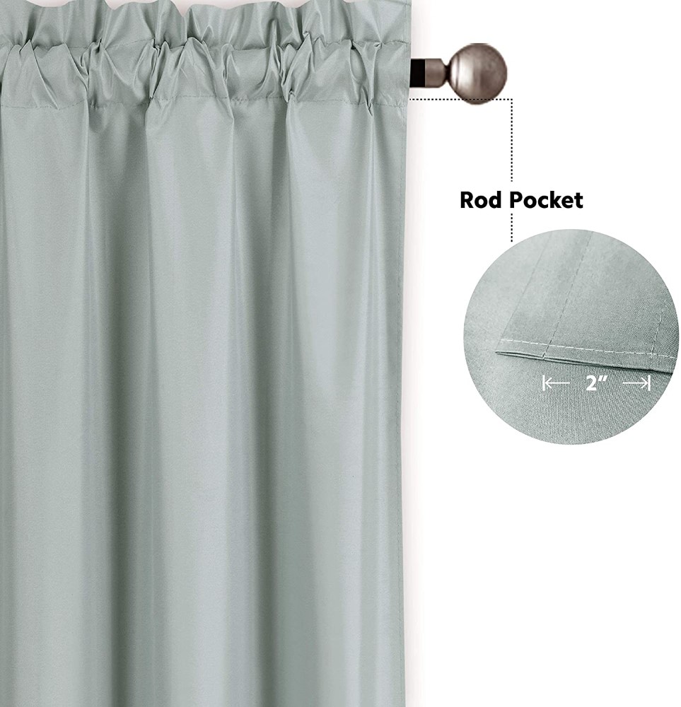 Solid Color Kitchen Curtain Set (6)