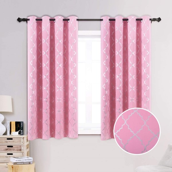 <a href='/blackout-curtains/'>Blackout <a href='/curtain/'>Curtain</a>s</a> for Girls Room with Moroccan Pattern Blackout Window Drapes with Grommet Top for Window Decor
