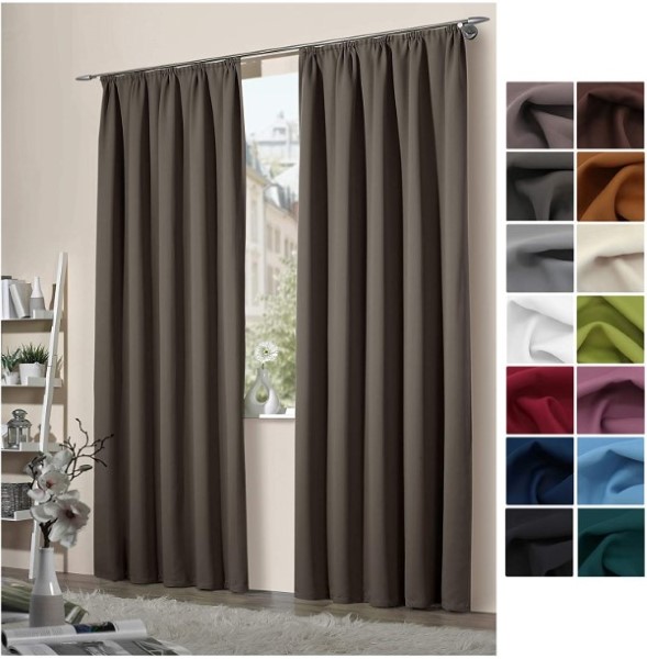 High Quality Home Textile Dining Room Pencil Pleat Blackout <a href='/curtain/'>Curtain</a> Dark Grey Curtains and Drapes