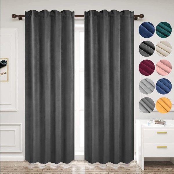  Wholesale Dairui Curtain Set Ruffle Tape Thermal Curtain Heavy Velvet <a href='/blackout-curtains/'>Blackout Curtains</a> for Bedroom Living Room 